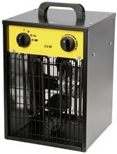 Produx 29848 Bauheizer Werkstattheizung Industrie-Heizlüfter 3000 Watt 30m² schwarz gelb