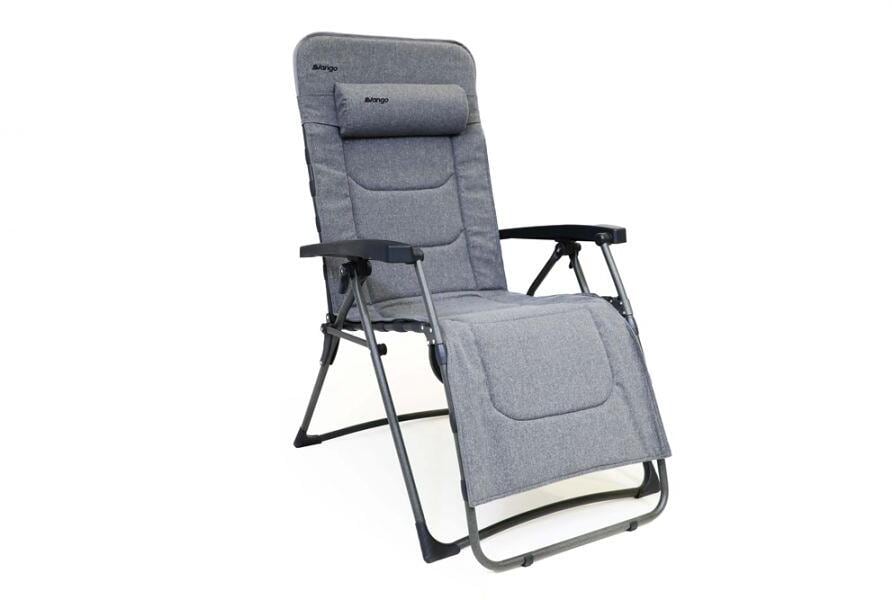 Vango Riviera Liegestuhl Camping-Stuhl Outdoor grau