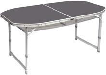 Bo-Camp Campingtisch Klapptisch Falttisch Garten-Tisch 150x80cm Outdoor oval grau